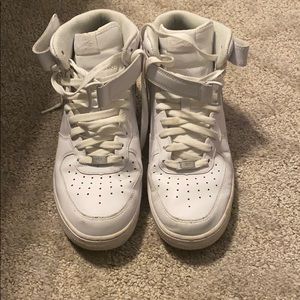 All white Nike air sneakers